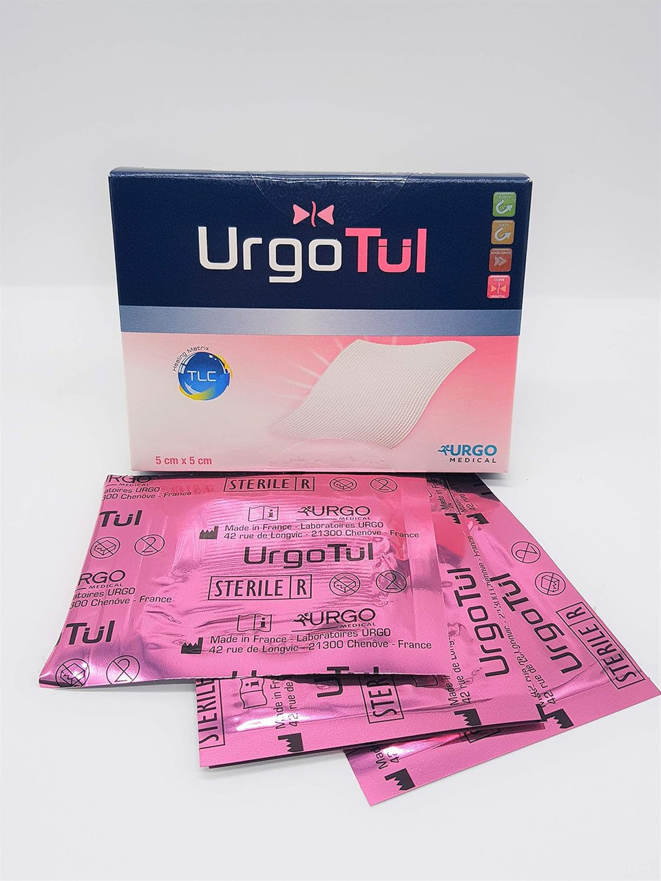 Urgotul Soft Polymer Wound Dressing - 5cm x 5cm - 5 Dressings