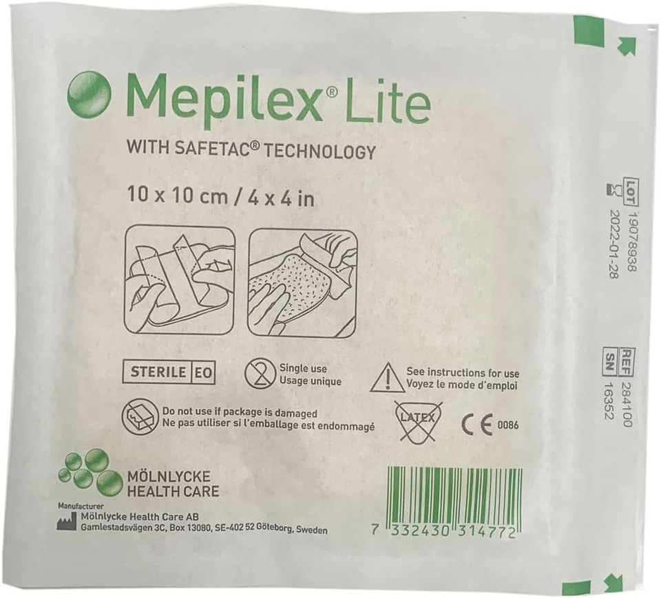 Mepilex Lite Dressing 10x10cm x 1