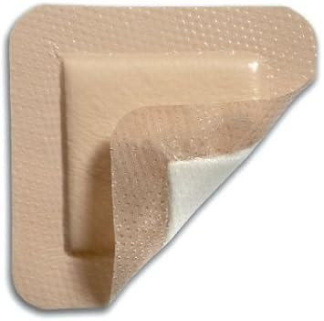 Mepilex Border Self-Adherent Absorbent Foam Dressing - Size 4 x 4'295300 - Box of 5 by DoubleNet
