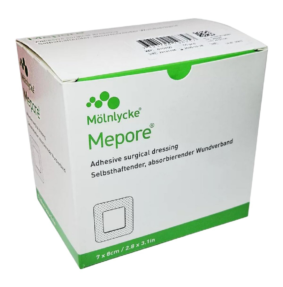 Mepore 99XX0261 Adhesive Dressing, 7cm x 8cm, Pack of 55