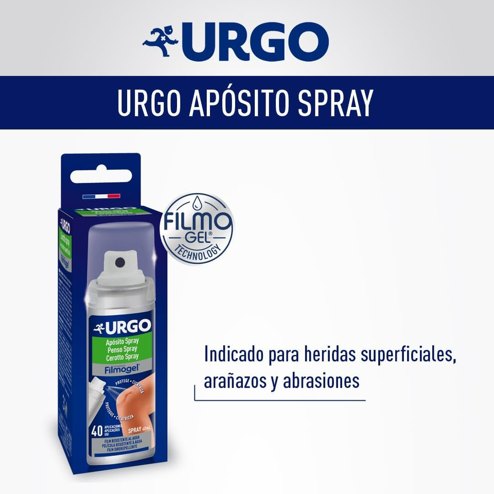 Urgo - Filmogel® Dressing Spray - Invisible, Healing and Waterproof - 40 ml Spray, 40 Applications