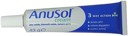 Anusol Cream for Haemorrhoids Treatment - Shrinks Piles, Relieves Discomfort and Soothes Itching, 43g