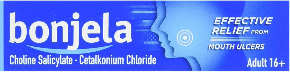 BONJELA Adult Sugar-Free Mouth Pain Relief Gel for Ulcer, 15 g