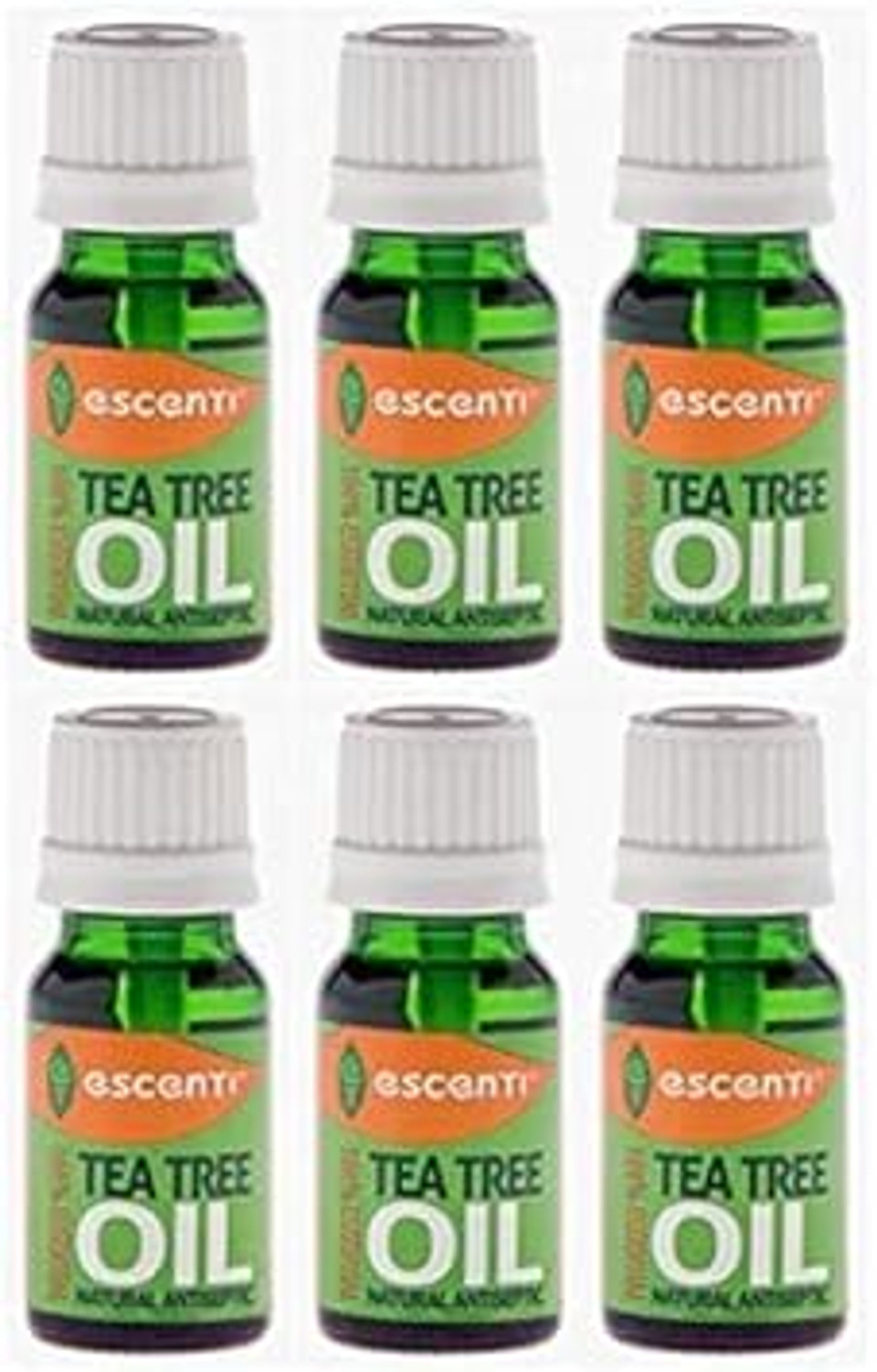 6 x Escenti 100% Essential Natural Antiseptic Tea Tree Oil Acne Bites Cold Sore 10ml