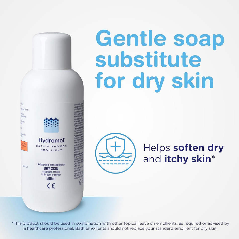 Hydromol Ointment, for The Management of Dermatitis, Eczema, Psoriasis and Other Dry Skin Conditions, Day and Night Treatment, suitable for sensitive skin, unfragranced, SLS Free, for all ages, 50g