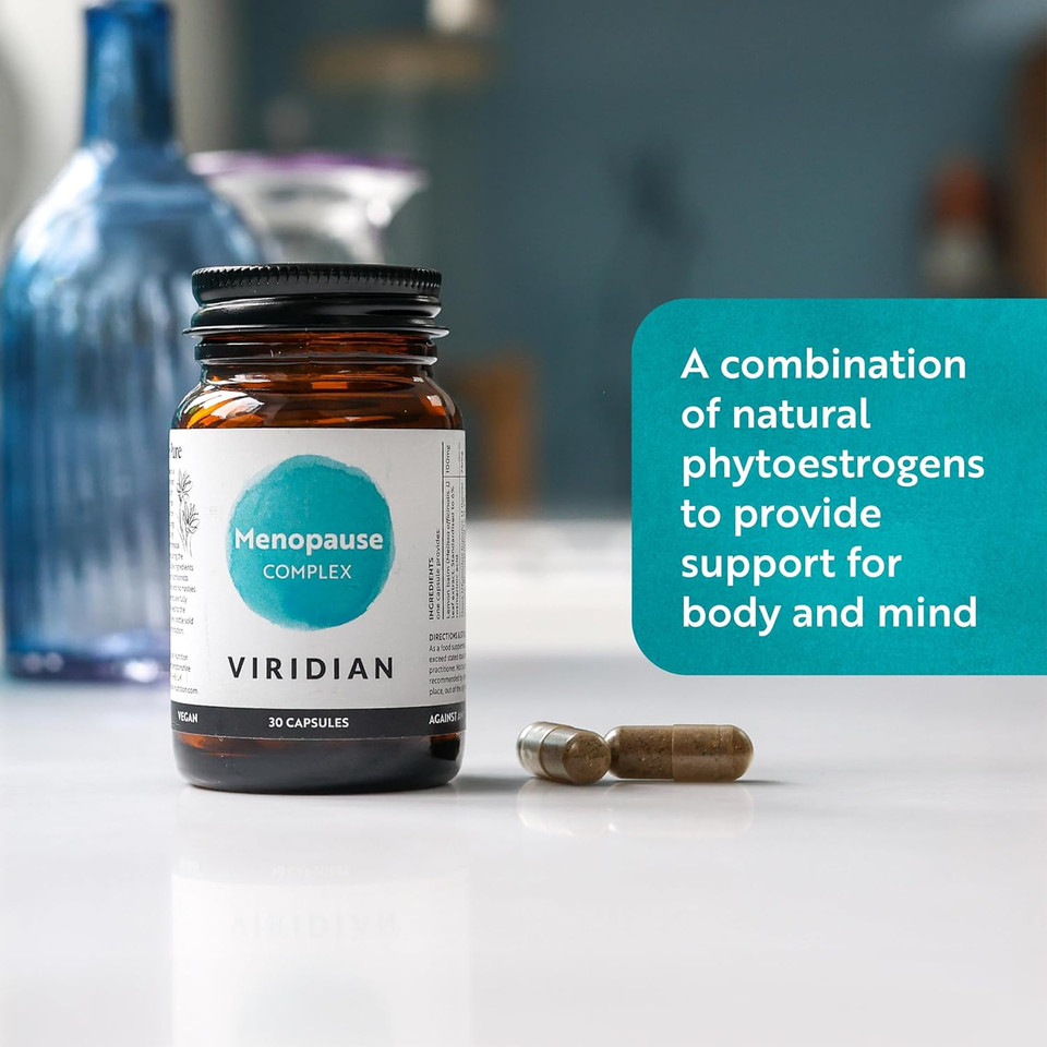 Viridian - Menopause Complex - 30 Capsules with Hops, Lemon Balm, Saffron & Sage | Formulated by Qualified Nutritionists | Optimal Potency | Exclusively Active Ingredients | Vegan