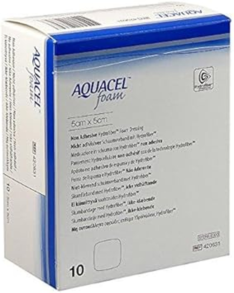 AQUACEL Foam Non-Adhesive Dressings 5cm x 5cm (x10)