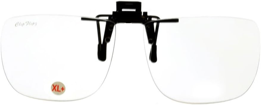 ClipFlipz Clip On Magnifying Glasses, Extra-Large-Plus/Clear, +3.00