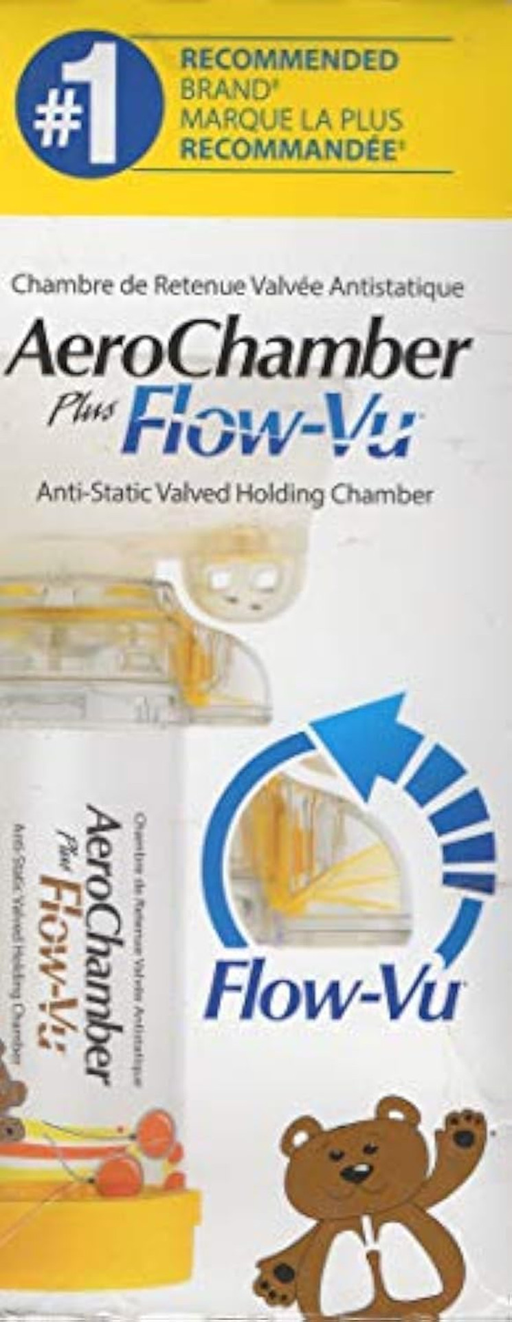 Aero Chamber Plus Flow-Vu Spacer Child Medium Yellow