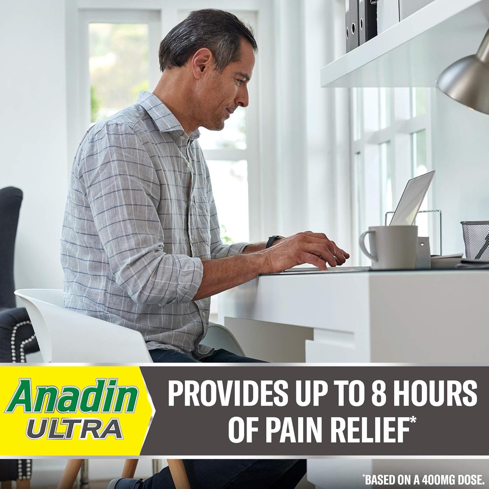 Anadin Ultra Ibuprofen, Back Pain Relief, Liquid Pain Killers Capsules, Pack of 16