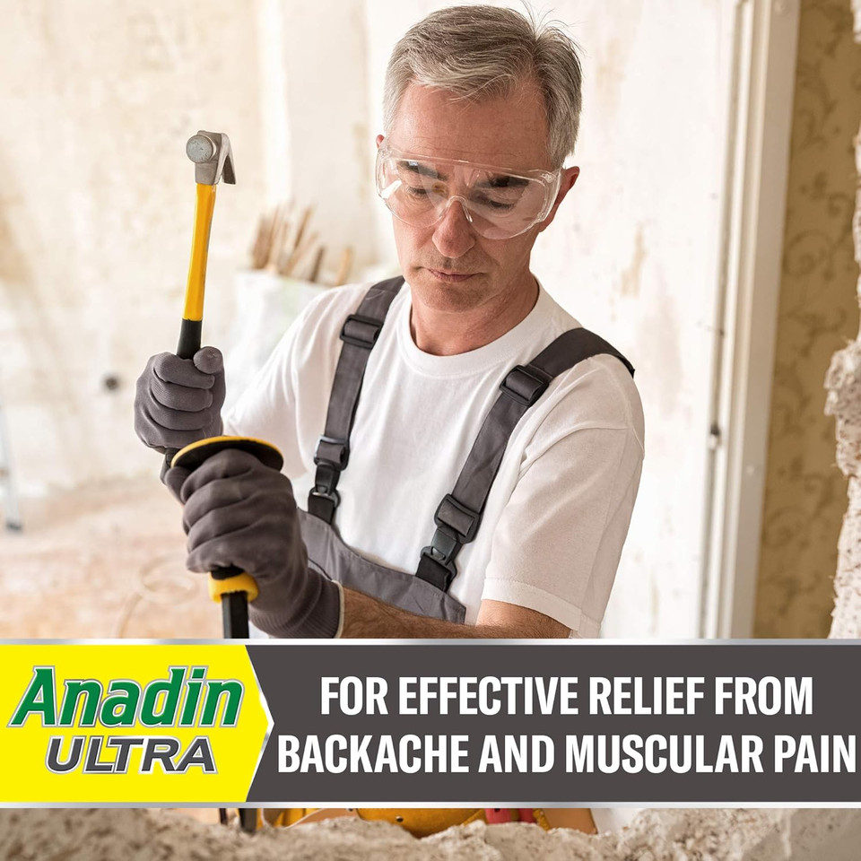 Anadin Ultra Ibuprofen, Back Pain Relief, Liquid Pain Killers Capsules, Pack of 16