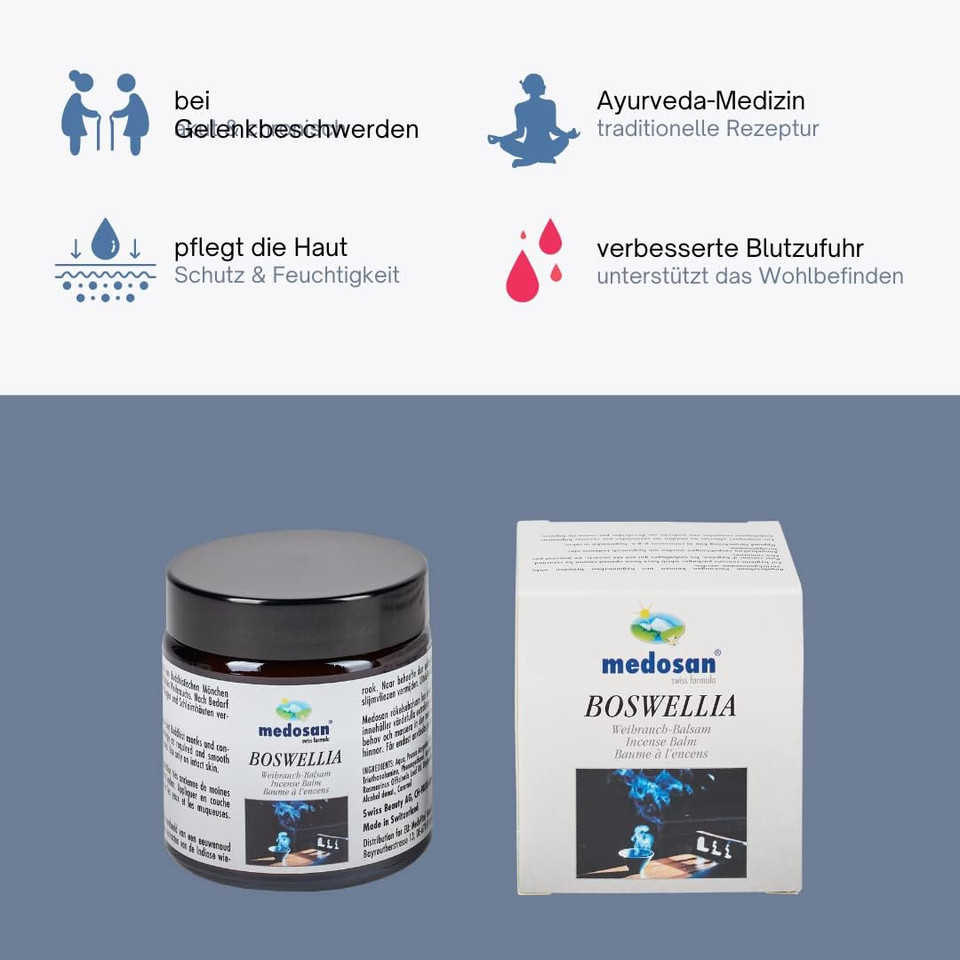 5X Medosan Boswellia Cream for Joint Pain and Swelling | Powerful anti-inflammatory effects for your joints and muscles | Ideal Remedy for Arthritis, Back Pain or General Muscle Pain Conditions | New Size 100ml