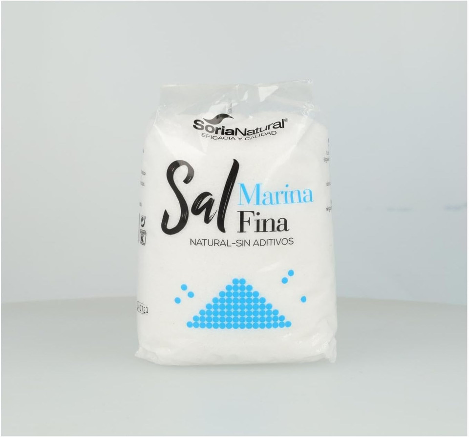 SORIA NATURAL - FINE SEA Salt 1KG. Soria