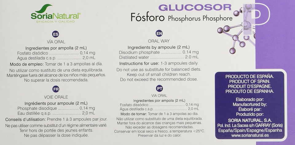 Soria Glucosor Fosforo 28 Ampollas X 2ml