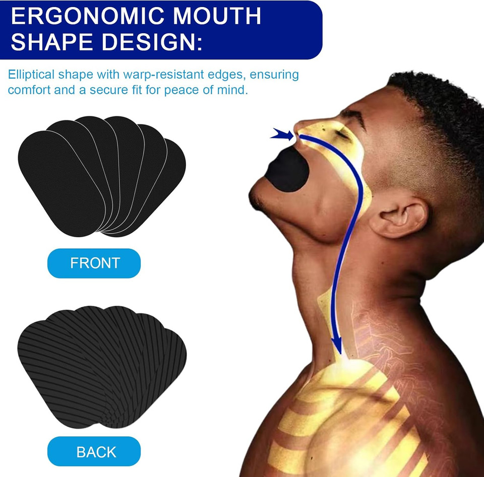 Mouth Tape for Sleeping, Breathable Mouth Strips for Sleeping, Mouth Tape for Snoring - Improved Nasal Breathing, Hypoallergenic and Gentle Adhesion, 30 Strips