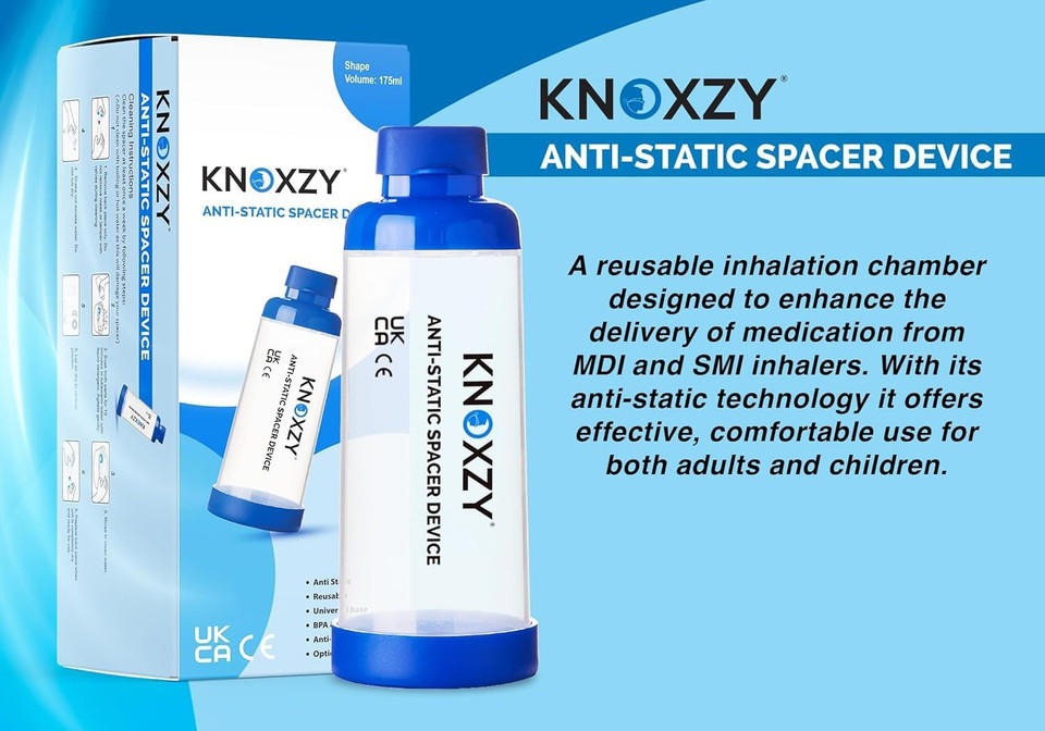 KNOXZY Anti-Static Spacer Device, Inhaler Chamber, use with Metered Dose Inhaler, BPA and Latex Free KNOXZY Anti-Static Spacer Device, Inhaler Chamber, use with Metered Dose Inhaler, BPA and Latex Free