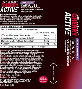 Active Edge CherryActive Sleep Formula 30 Capsules