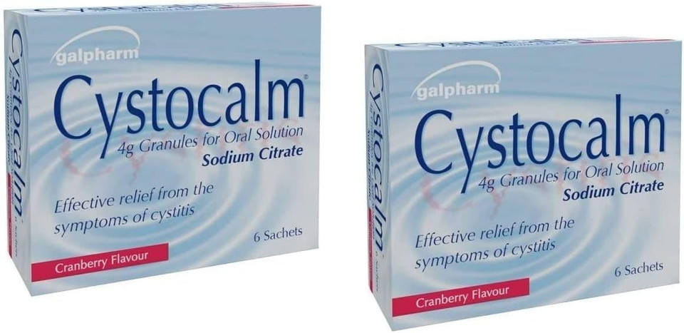 Cystitis Relief Granules Set of 2  Cystocalm Cranberry 12 Sachets 4g Each for Urinary Tract Infection Pain & Burning, Natural UTI Support Supplement for Women & Men | SterlingSquare