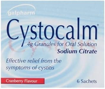 Cystitis Relief Granules Set of 2  Cystocalm Cranberry 12 Sachets 4g Each for Urinary Tract Infection Pain & Burning, Natural UTI Support Supplement for Women & Men | SterlingSquare