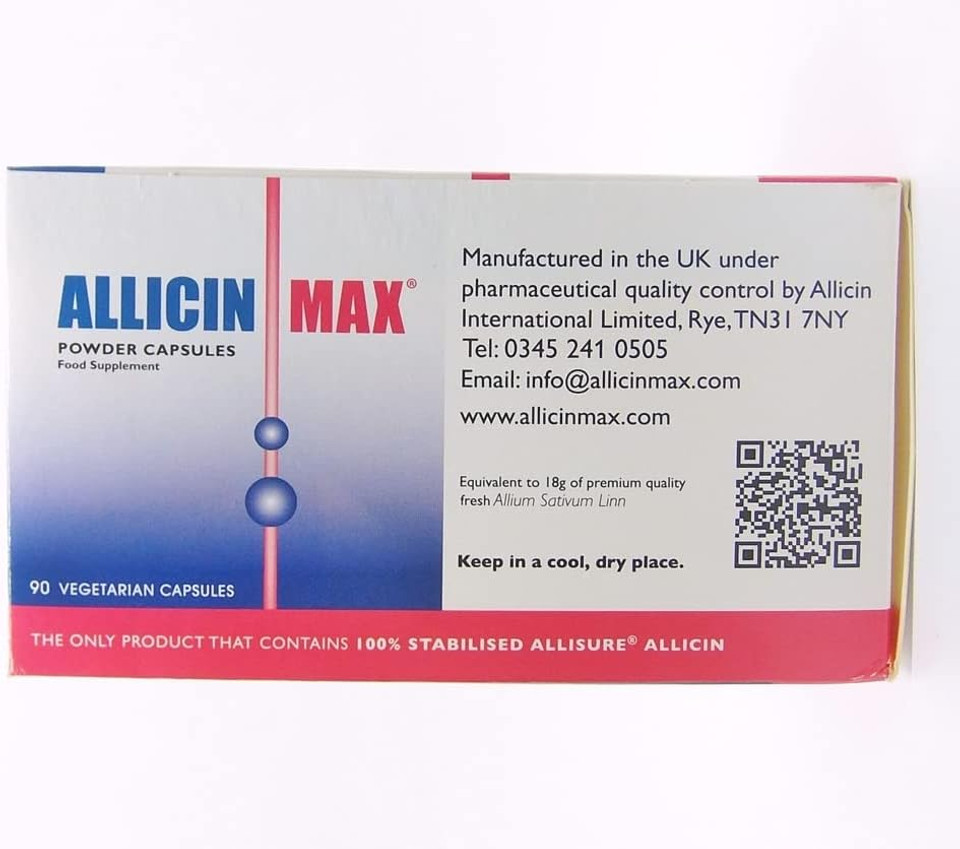 Allicin Max 90 Veg Caps (Pack of 2 - 180 Caps)