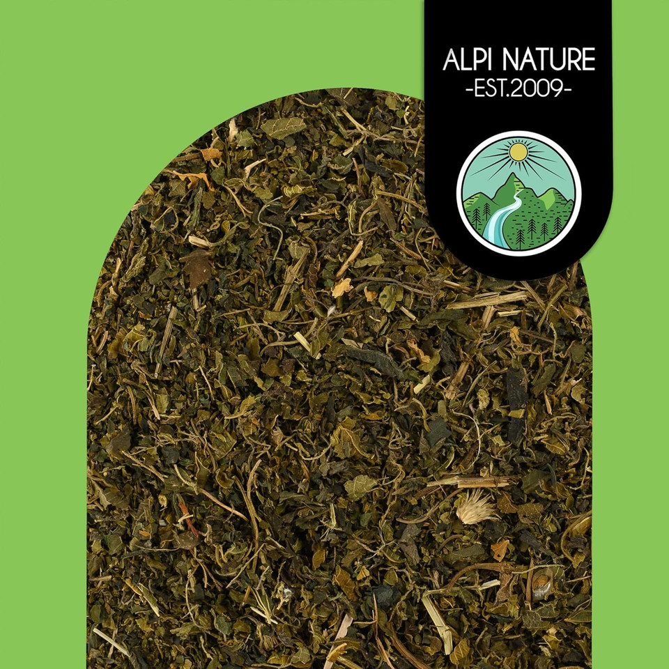 Organic Nettle Tea 125g 4.4 oz by Alpi Nature, Dried and Cut Nettle Leaves, Loose Leaf Tea