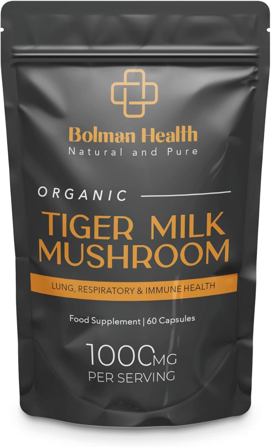 Tiger Milk Mushroom Capsules | 60 Day Supply | HPMC Vegan Friendly Capsules | Enhanced Immunity | Lung & Respiratory Health | Made in The UK