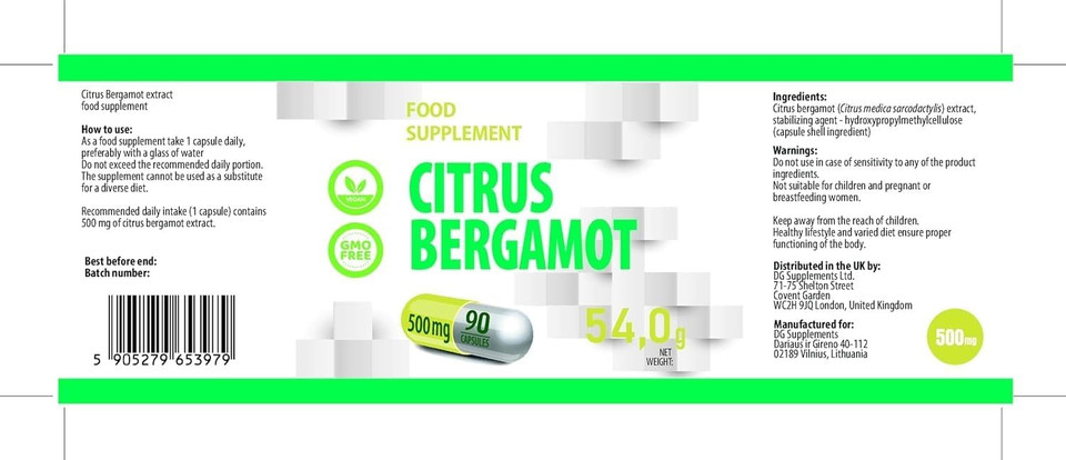 Hepatica Citrus Bergamot Extract 500mg  90 Vegan Capsules | High-Strength Supplement | 3rd Party Lab Tested | No Fillers or Bulkers