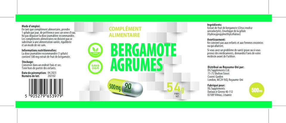 Hepatica Citrus Bergamot Extract 500mg  90 Vegan Capsules | High-Strength Supplement | 3rd Party Lab Tested | No Fillers or Bulkers