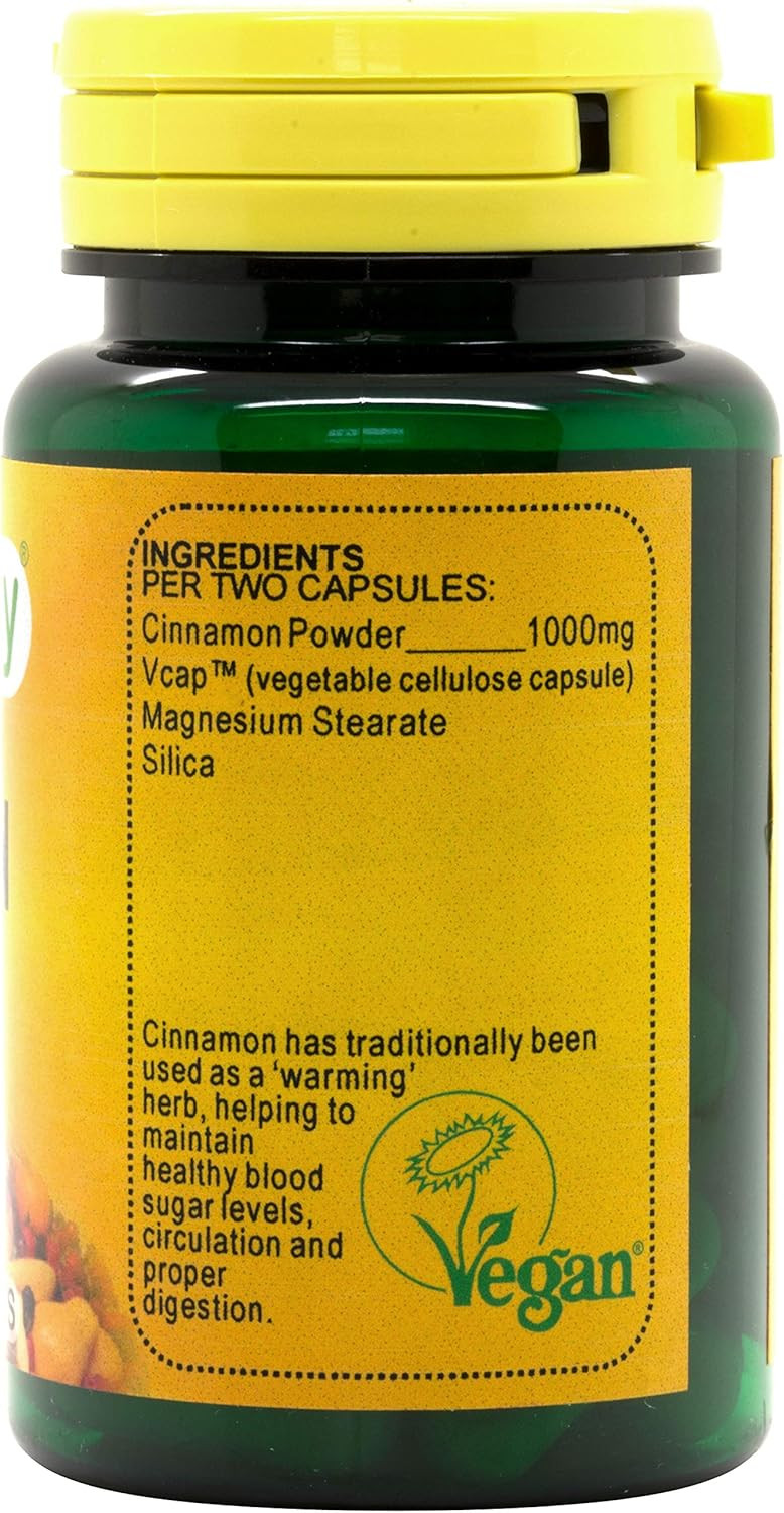Veganicity Cinnamon 500mg : Plant Supplement : 30 Capsules