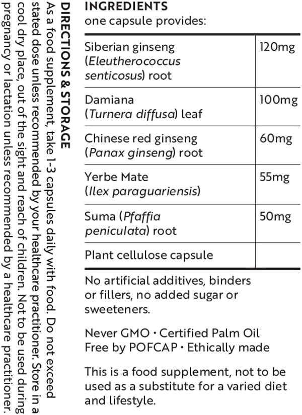 Viridian - High Potency Adaptogen Complex - 90 Caps | with 5 Natural Adaptogens | Supports Mental & Physical Energy | Increase Concentration & Focus | Nutritionist Formulated