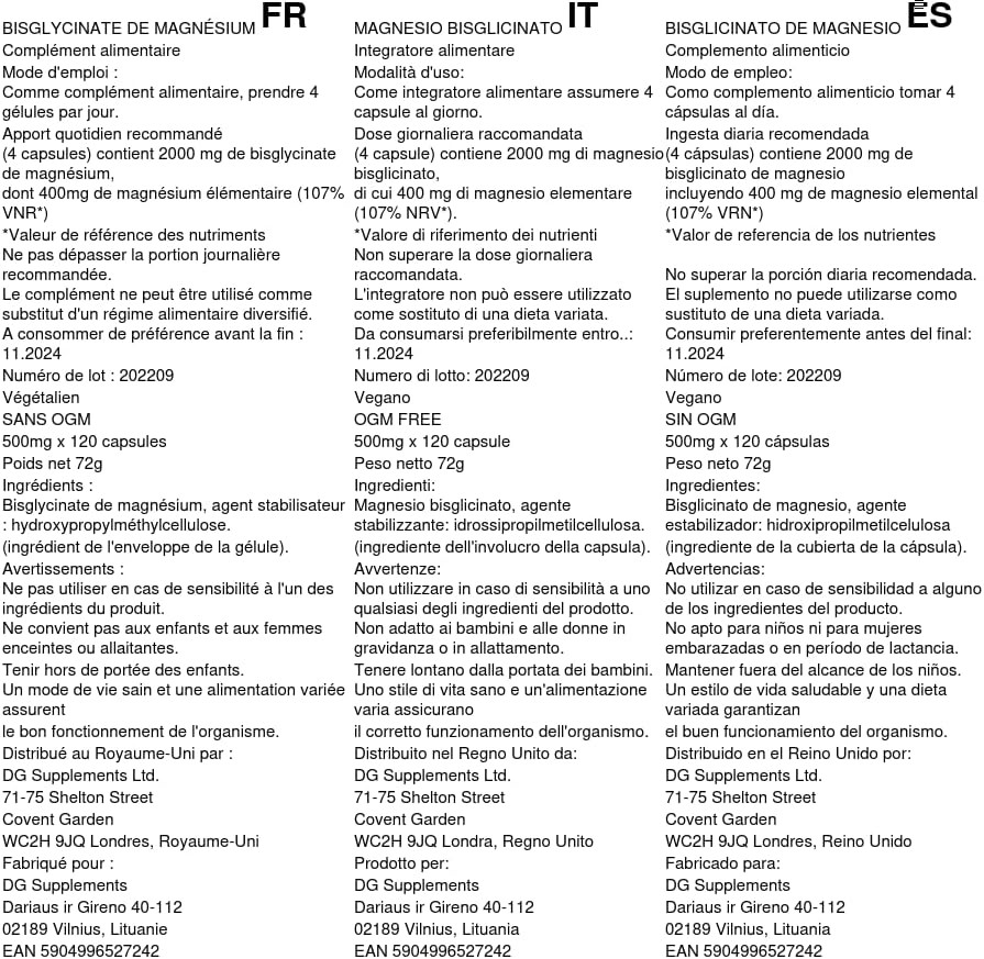 Hepatica Magnesium Bisglycinate 2000mg per Serving | 120 Vegan Capsules | High Strength Muscle, Sleep & Nerve Support | 3rd Party Lab Tested | Non-GMO & Gluten-Free