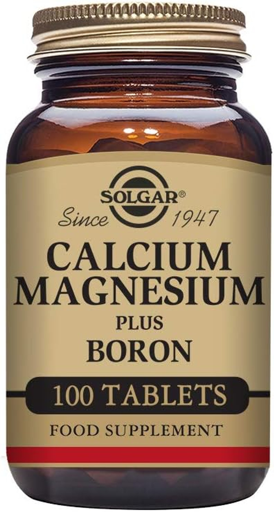 Solgar® Calcium Magnesium Plus Zinc Tablets - Pack of 100 - Healthy Bones, Teeth & Muscles - Supports Health of Nervous System - Vegan