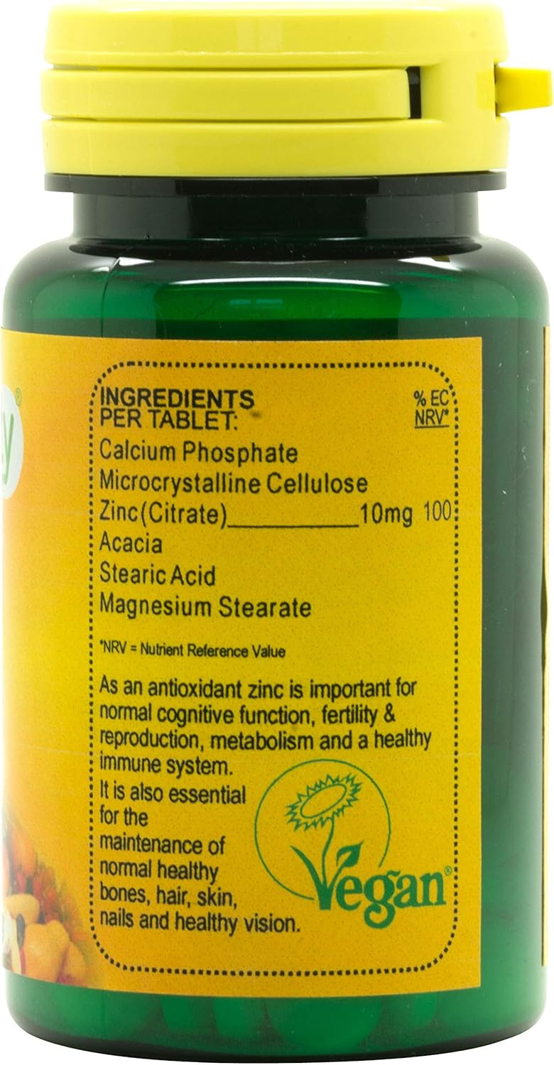 Veganicity Zinc 10mg : Mineral Supplement : 90 Tablets