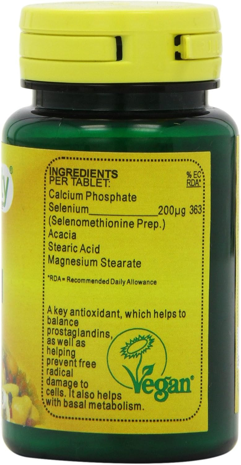 Veganicity Selenium 200µg : Antioxidant Mineral : 60 Tablets (Pack of 2)