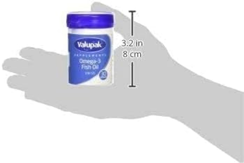 Valupak Omega-3 Fish Oil 1000mg - 30 Capsules