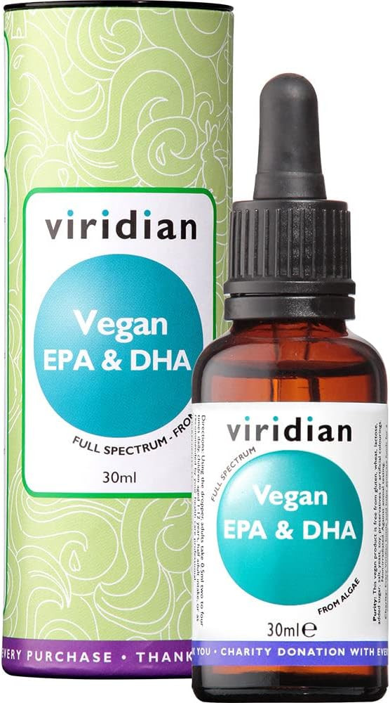 Viridian - Vegan EPA & DHA Oil - 30ml | Heart, Brain & Eye Support | Fish-Free Omega 3 Formula | Marine Algae & Chia Seed | Omega 3 6 9 | 100% Active Ingredients | Expertly Formulated