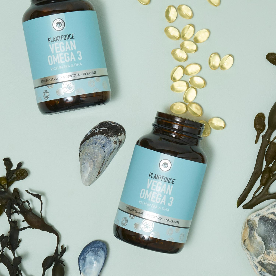 Plantforce Vegan Omega 3 - Rich in EPA& DHA - 60 Servings - 120 Softgels