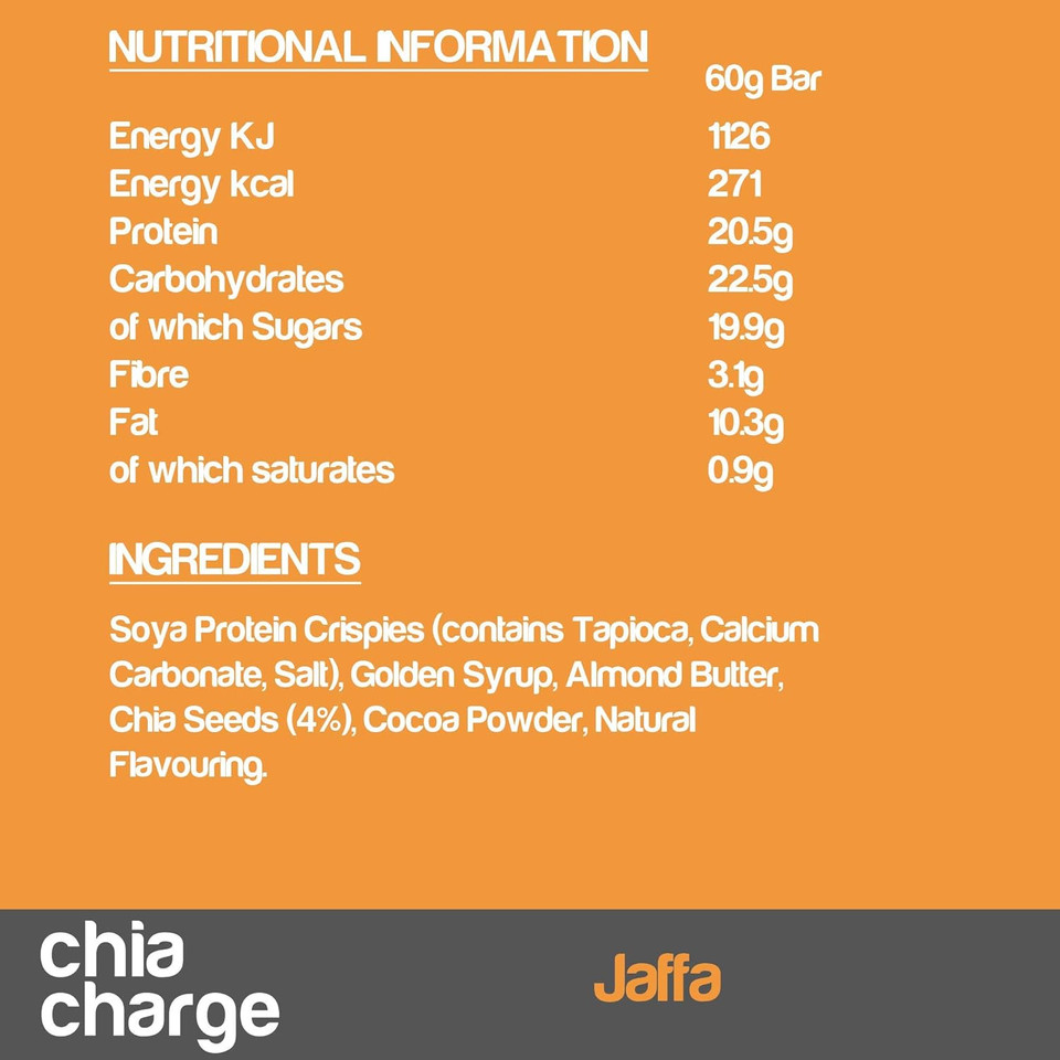 High Protein Bars - Sports Nutrition Vegan Protein Bar - 20g Protein Healthy Snack Bars for Adults - Gluten Free Nutritional- 10 x 60g (Pack of 10) Jaffa Cake