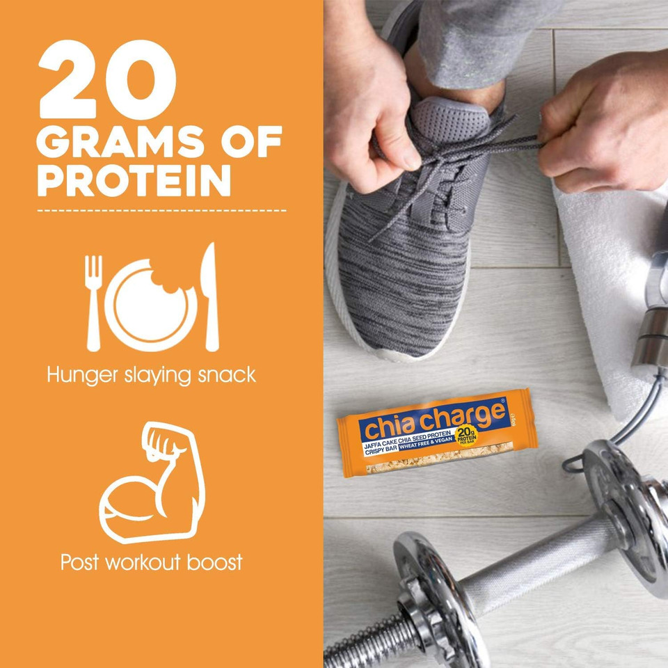 High Protein Bars - Sports Nutrition Vegan Protein Bar - 20g Protein Healthy Snack Bars for Adults - Gluten Free Nutritional- 10 x 60g (Pack of 10) Jaffa Cake