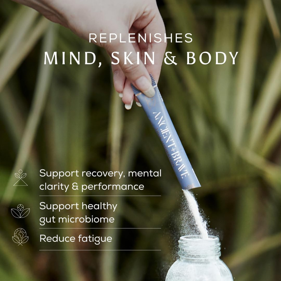 Ancient + Brave True Hydration - Electrolyte Powder 15 x 6g Sachets - Magnesium, Potassium, Chromium - Coconut Water Blend for Morning Replenishment, Post Workout Recovery - Vegan, Natural Flavor