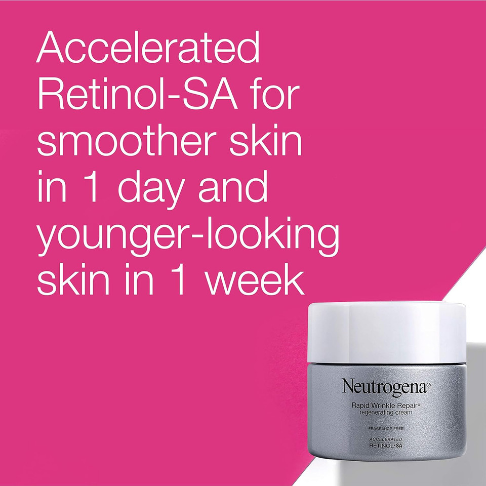 Neutrogena Anti-Aging Rapid Wrinkle Repair Retinol Regenerating Cream & Pro+, 0.5% Power Serum, Travel Size 1 Fl Oz, 0.5 Oz Mini, 1.5 Oz