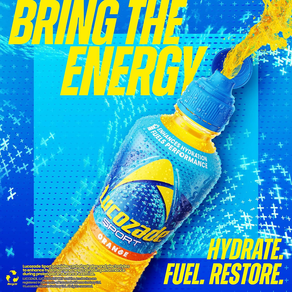 Lucozade Sport Isotonic Drink Orange Flavour with Sugars and Sweetener - 750ml |Pack of 12 & Energy Original 12 x 500ml bottles Lucozade Sport Isotonic Drink Orange Flavour with Sugars and Sweetener - 750ml |Pack of 12 & Energy Original 12 x 500ml bottles