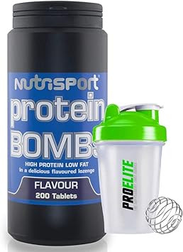 Nutrisport Chewable Protein Bombs 200 Tablets + Shaker (Chocolate)