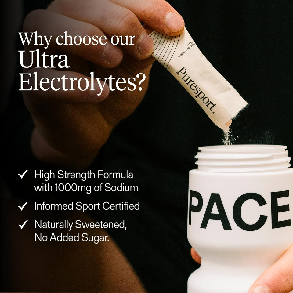 Puresport Ultra Electrolytes (Citrus Salt/15 Sachets) | Science-Backed Electrolytes Powder | Optimises Hydration | Supports Muscle Function | No Added Sugar