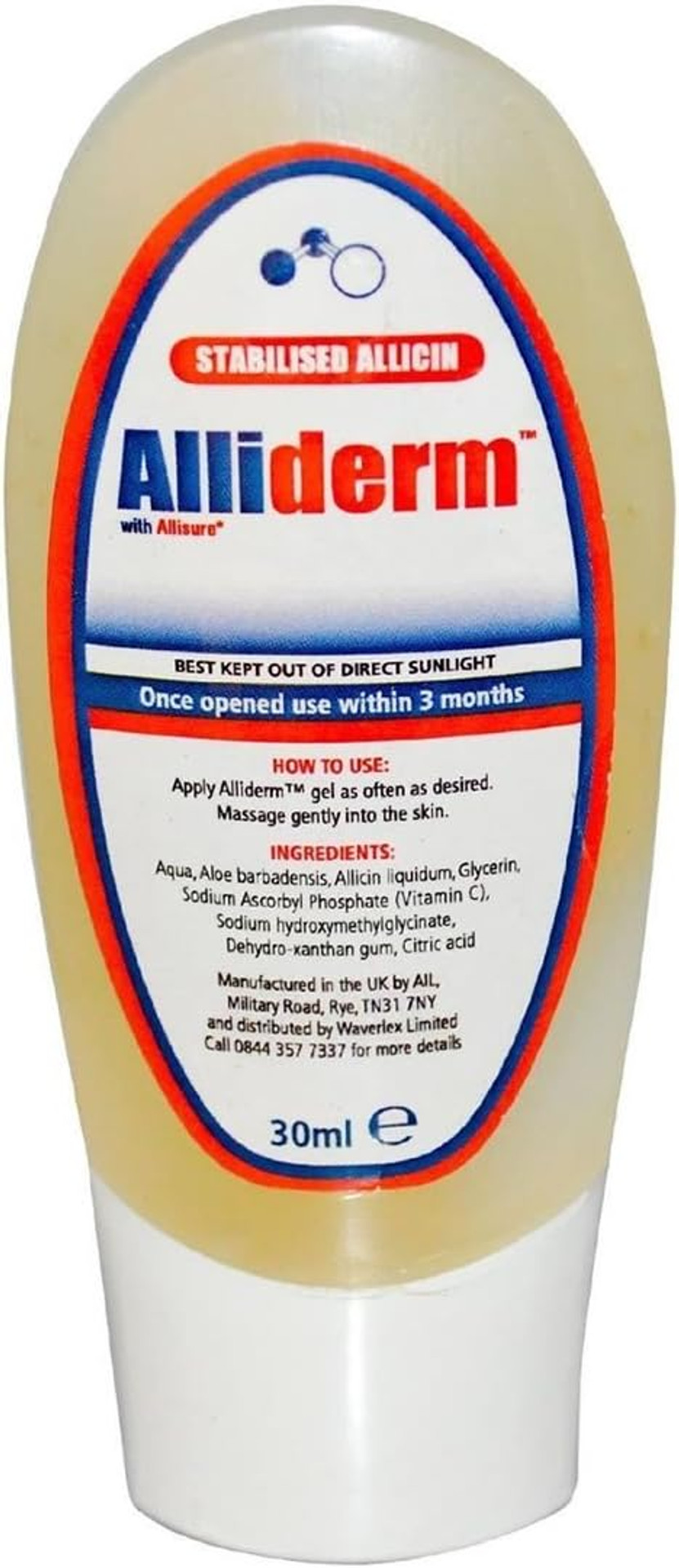 1 Pack of Allicin Max Alliderm Gel 30 ML