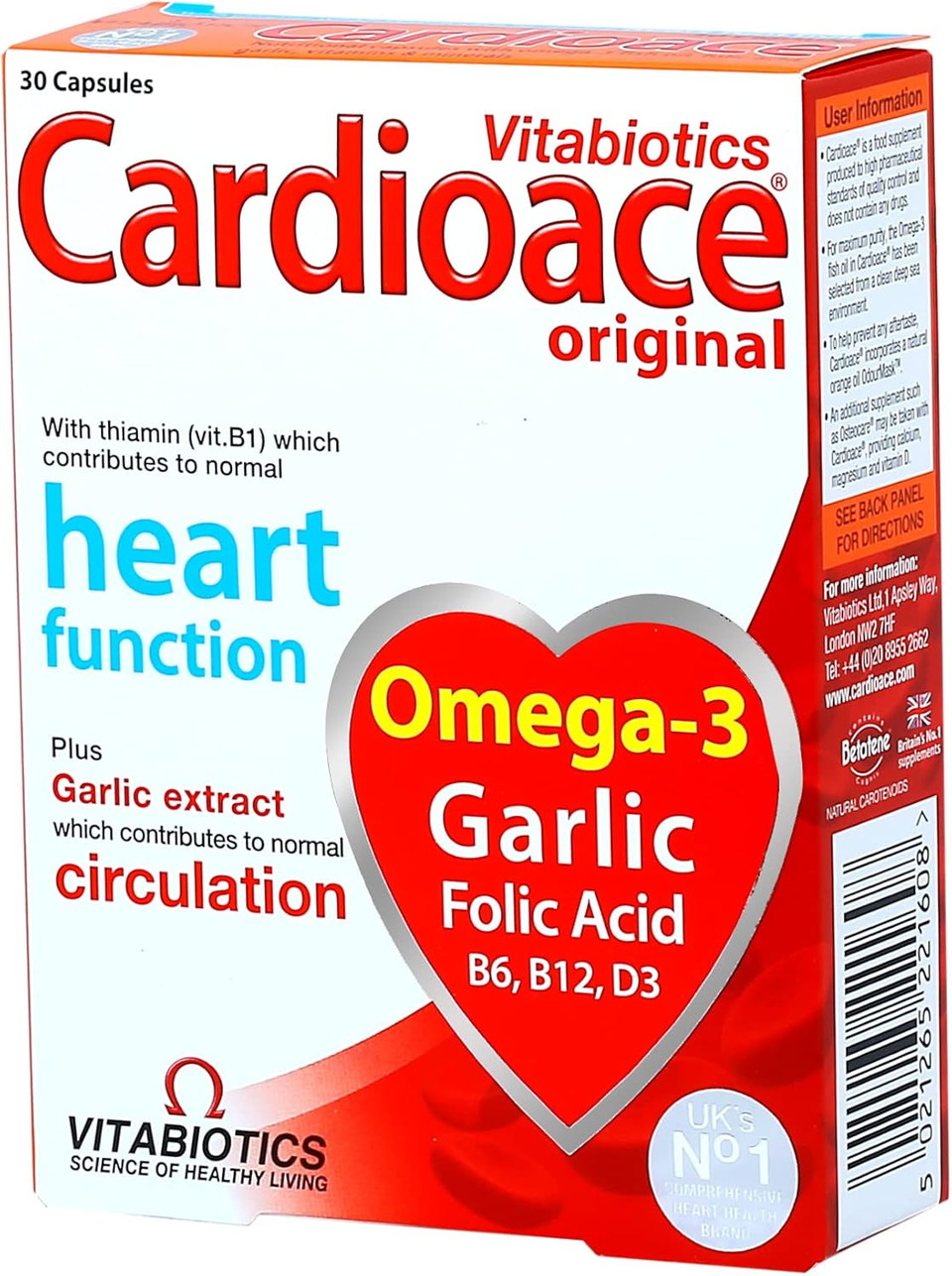 Vitabiotics Cardioace Original - 30 Tablets (Pack of 2)