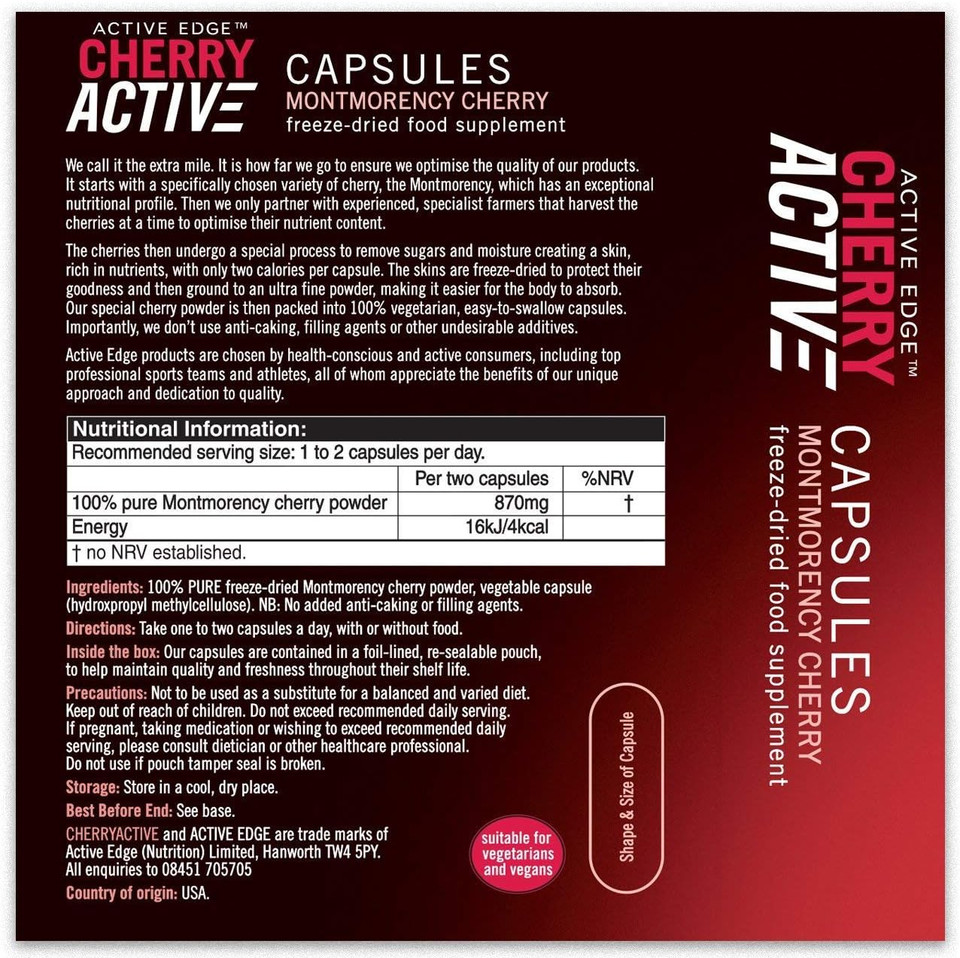 CherryActive Active Edge Capsules 60 Capsules (Pack of 6)