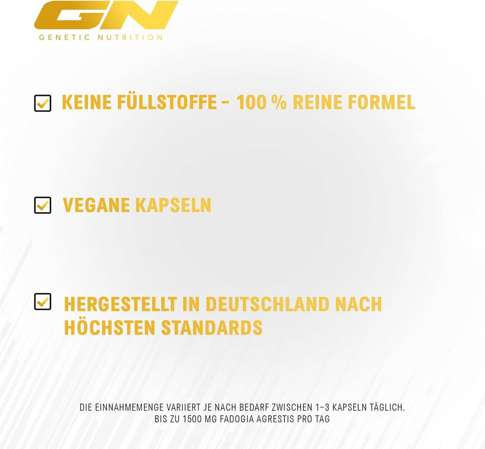GN Laboratories Fadogia Agrestis (60 Capsules) - Traditional Healing Power in Each Capsule - 500 mg Pure Extract Per Capsule - Made in Germany