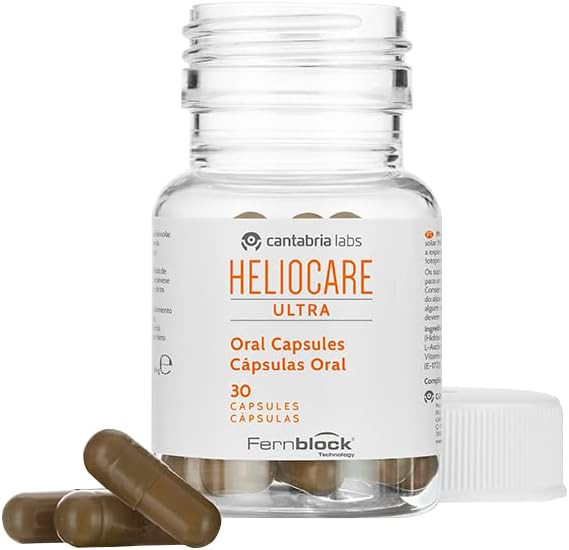 Heliocare® Ultra Capsules (30 capsules) Sun Protection Supplements | Extra Protective Skin Care Boost - Increase Resistance to Sun Damage | Protects Against UVA, UVB, Visible and Infrared Hazards