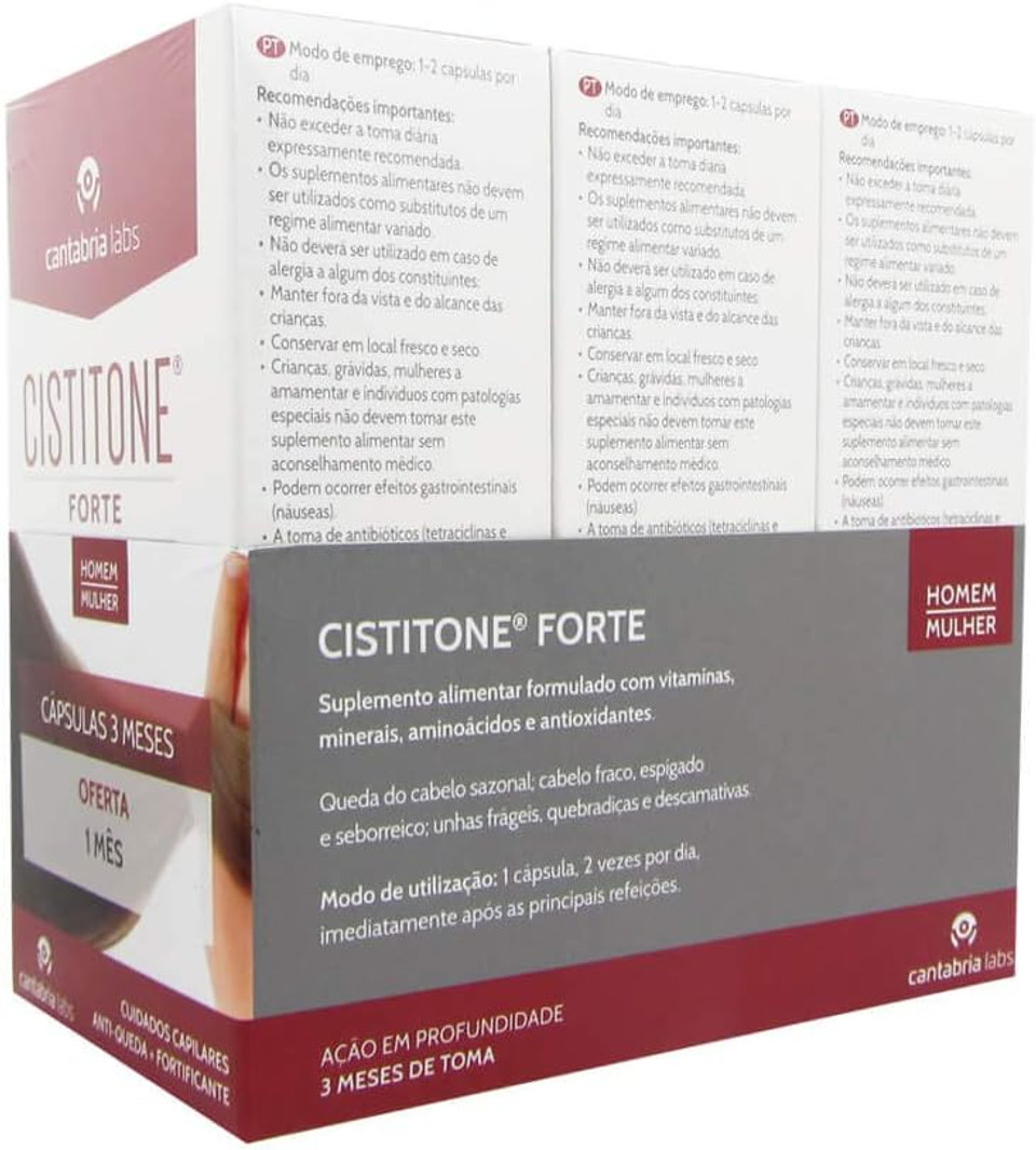 Cistitone Strong Pack Hair And Nails 3x60caps Cistitone Strong Pack Hair And Nails 3x60caps